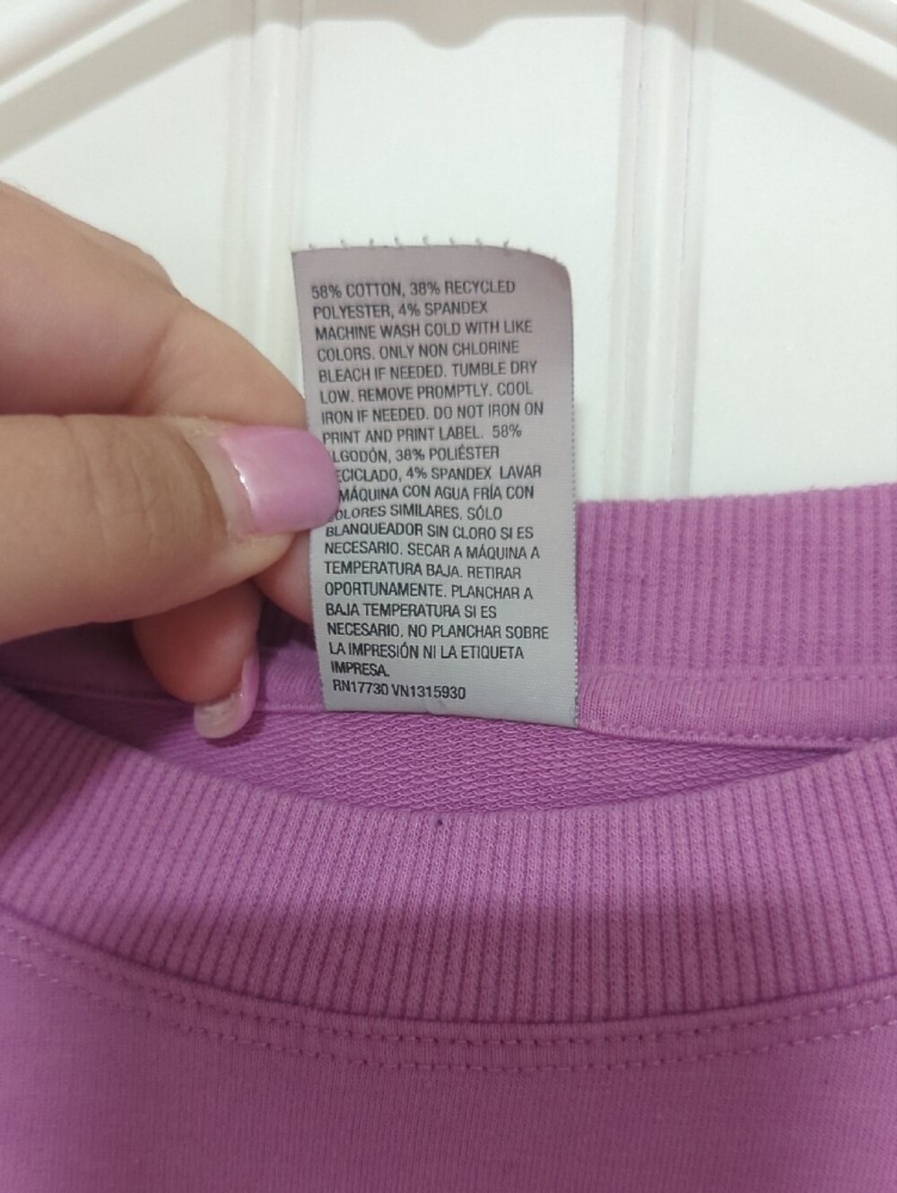 all in motion Lavender Crew Sweatshirt with Front Health & Wellness Logo - Picture 5 of 6